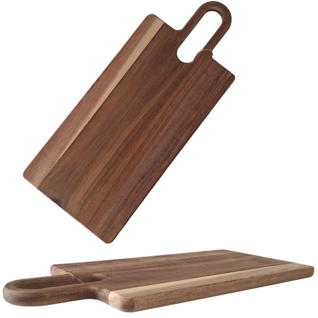 Acacia Wooden Cutting Board Plate For Serving Dishes And Snacks