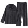 Pajamas Men'S Spring And Autumn Cotton Long Sleeve Men'S Autumn Autumn Autumn And Winter Thin Plus Size Loungewear