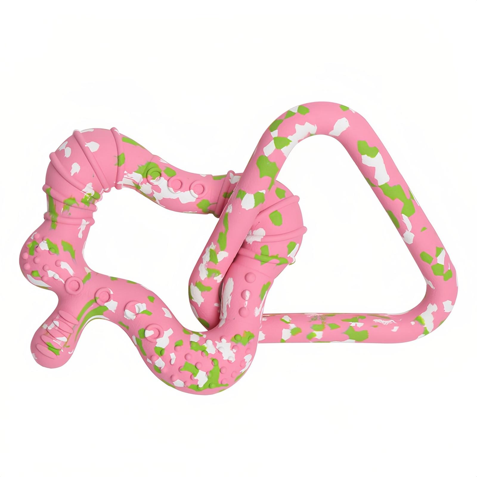 

& Stomach Dog Chew Toy 99.99% Natural Rubber,Eco-Friendly , Gentle Care, Especially Friendly To Puppies In The Teething One Size рожевий