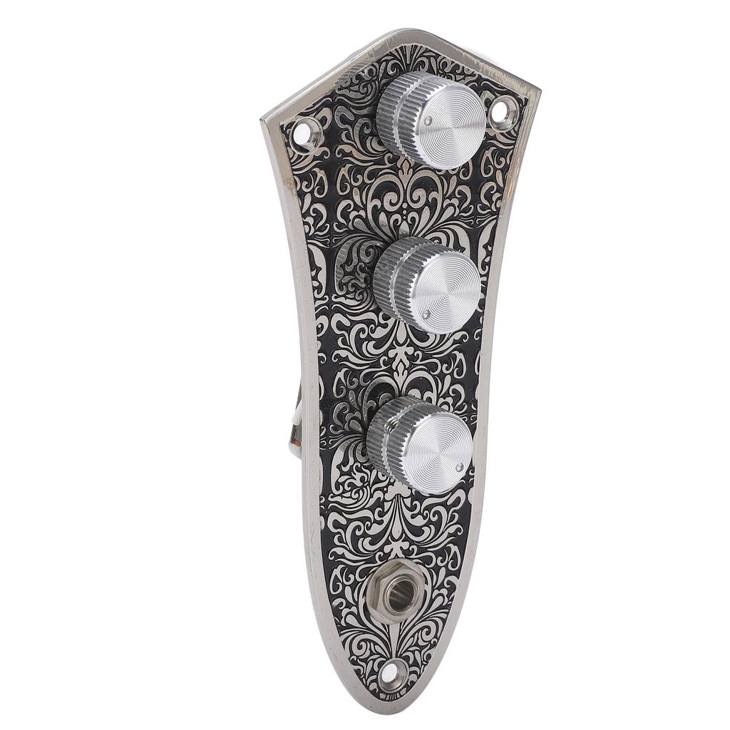 Volume Control Plate Metal Wiring Harness Board with Switch Knob for JB Jazz Bass Guitar
