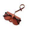 Litchi Embossed Glasses Cover Cute Hanging PU Leather Sunglasses Reading Glasses Storage Bag Portable Travel Eyewear Holder