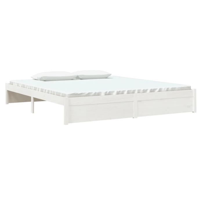 VidaXL Bed Frames White Solid Wood 180x200 Cm Super King 814965