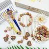 34Pcs Heart-Shaped Bookshelf Silicone Bead Set DIY Beaded Necklace Bracelet Decoration Pen Jewelry Pendant Etc. Holiday Birthday Gift
