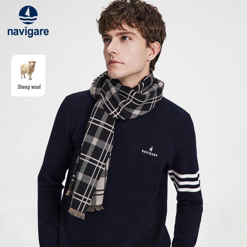Navigare Autumn/Winter Plaid Wool-Blend Scarf