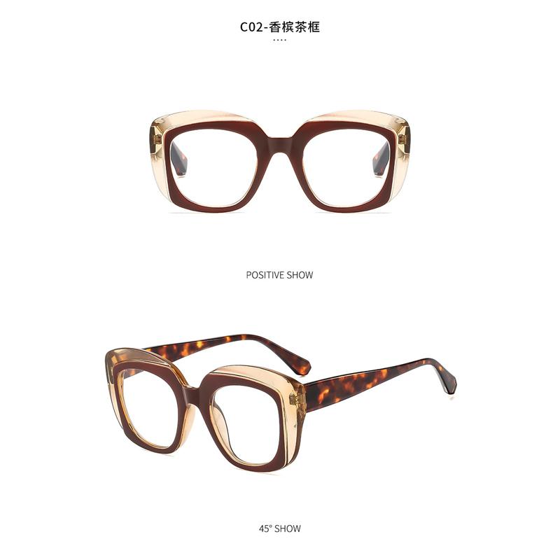 Big frame leopard reading glasses for men women fashion anti blue light reading glasses hyperopia lenses +1.0 +1.5 +2.0