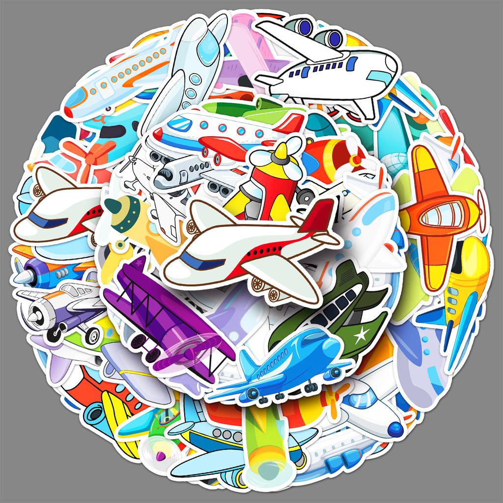 51 Flugzeug Graffiti Aufkleber Personalisierte Cartoon Niedliche Kinder Dekorative Handyhülle Wasserbecher Koffer Aufkleber