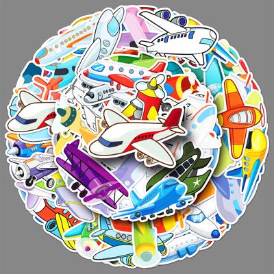 51 Plane Graffiti Stickers Personalized Cartoon Cute Children's Decorative Mobile Phone Case Water Cup Suitcase Stickers