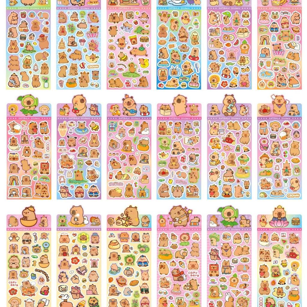 20 Pcs/Bag Cartoon Anime Stickers Sanrio Family Stitch Baby Three DIY Handmade Material Laser Flash Sticker Toy