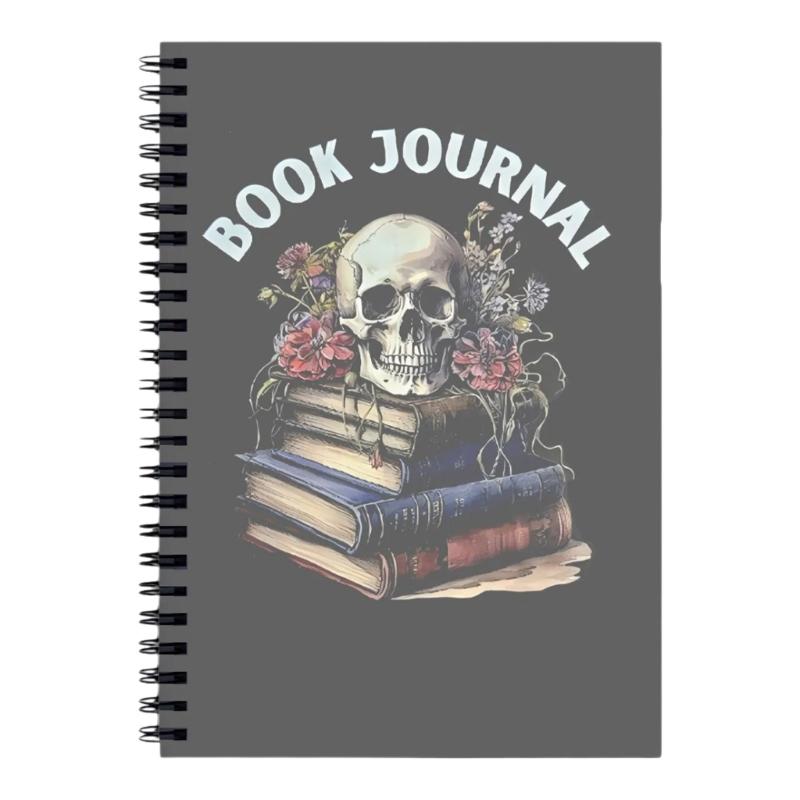 Halloween Journal Leseverfolgungsnotizbuch Tragbarer Twin-Coil-Bindungsplaner Notizblöcke für die tägliche Planung 148x210mm