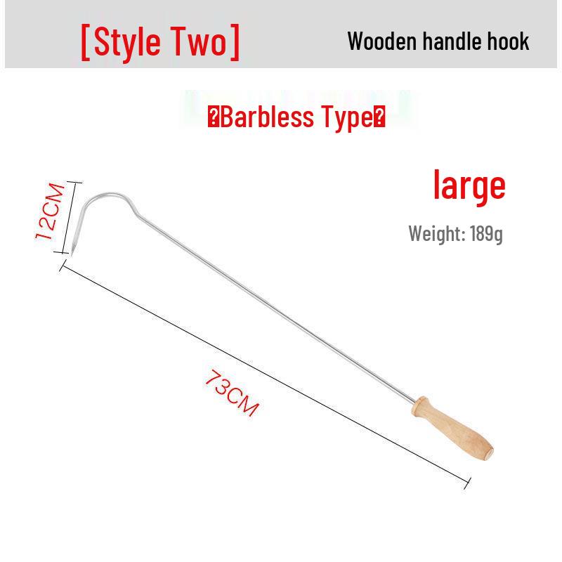 Retractable Fishing Gaffs: Rubber Handle, Aluminum Alloy Grabber, Wooden Options