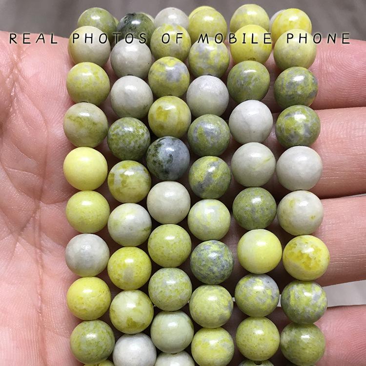 Yellow Pine Natural Stone Loose Beads for DIY Jewelry