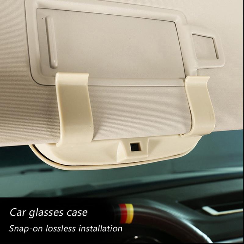 Car Glasses Holder Multifunction Car Sun Visor Glasses Case Organizer Box Sunglasses Holder Storage Pockets Auto Interior
