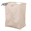 Durable Nursery Organizer Laundry Basket with Wooden Handles, Cotton And Linen Large Family Size Clothing Basket, Storage Space Saving