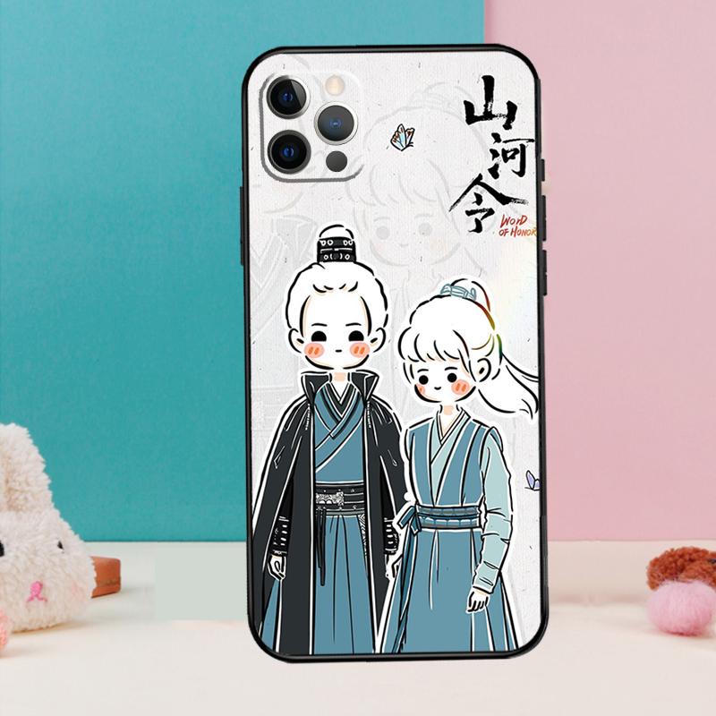 WORD OF HONOR Shan He Ling Cartoon Phone Case For iPhone 17 Air 16 15 13 12 11 14 Pro Max 12 13 Mini 15 16 Plus 16e Cover Coque