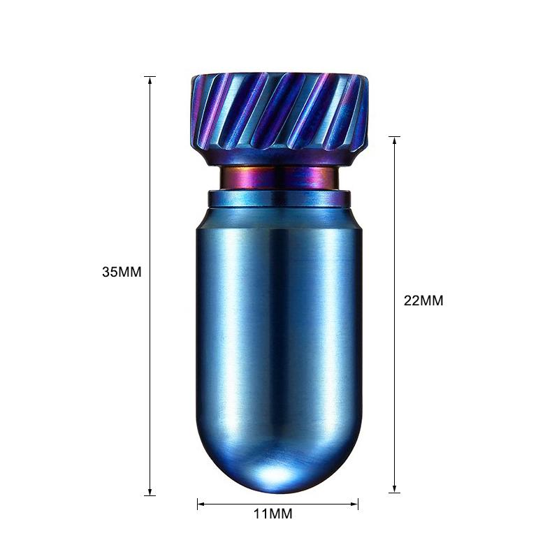 Portable Titanium Alloy Mini Seal Medicine Bottle Portable Waterproof Pill Box Canister Key Chain Home Carry Storage Tool