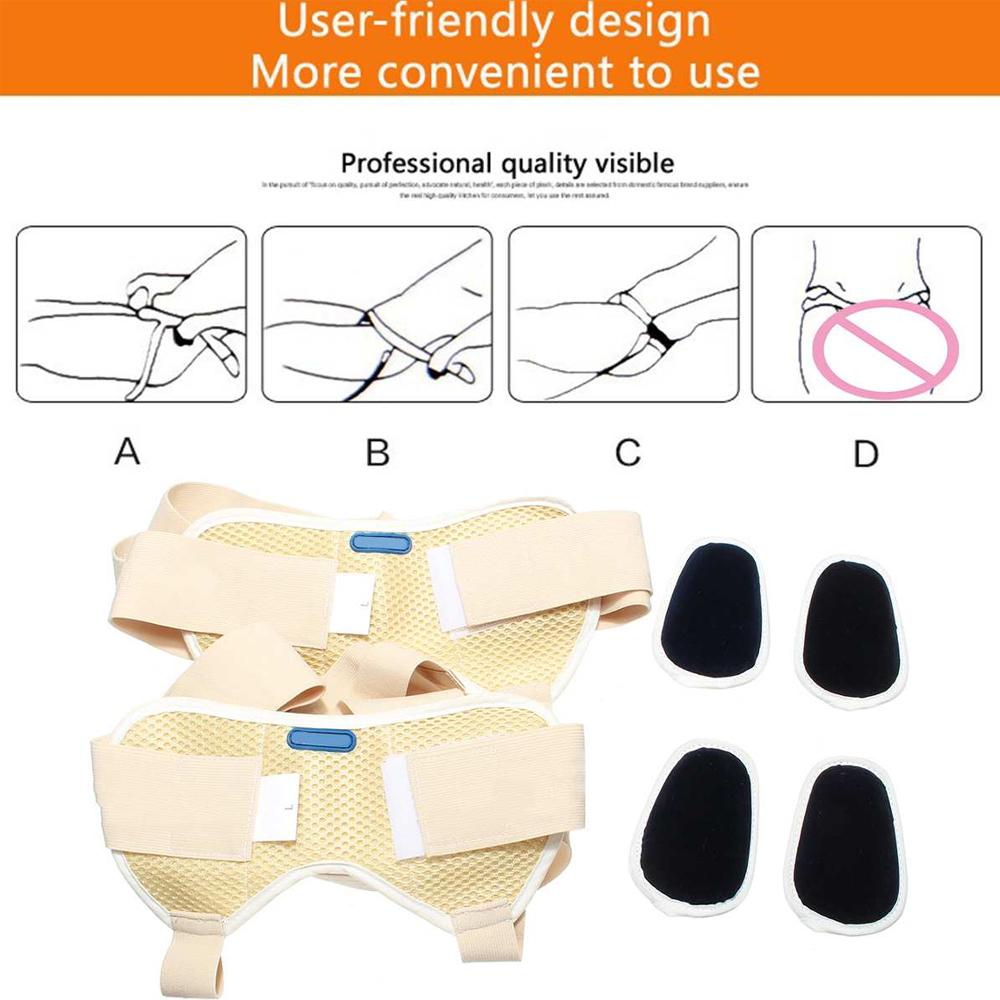 2er-Set Leistenbruch-Gurtband mit Spezialschaumpolstern, Hernien-Gurtbandunterstützung, höchster Komfort mit 2 herausnehmbaren Kompressionspolstern
