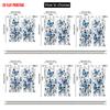 Set Of 2 Flat Printing Drapes Blue Butterfly Daisy Swirls Digital Printed Polyester All Season Party Holiday Decor Use Curtains Made