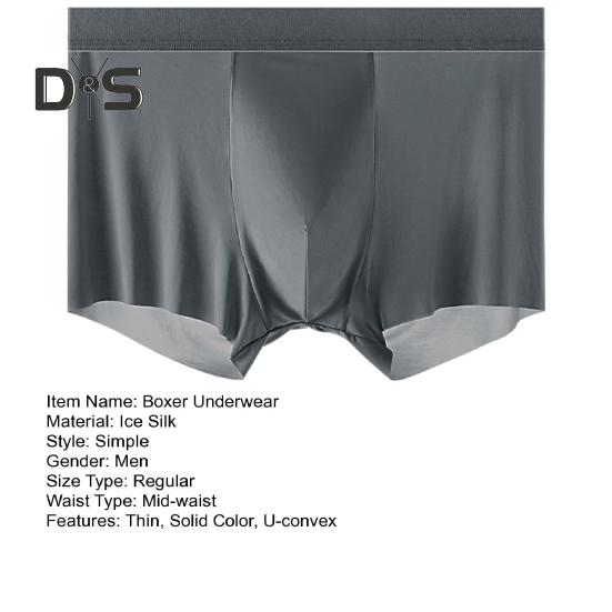 Herr Issidens Boxerkalsonger Medellång Ridning Bred Midja Ultratunna Issidens Shorts Enfärgade U-konvexa Trosor