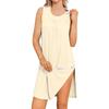 Women's Post Shoulder  Dress Tear Away Sleeveless Dress Side Full Open Chemo Port Adaptive Nightgown