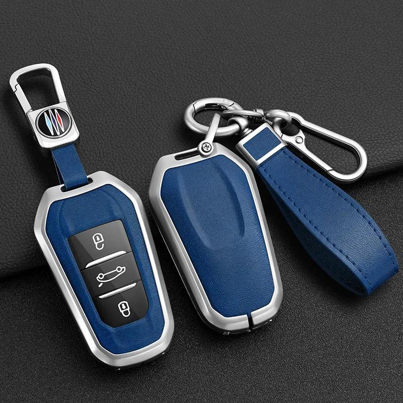 Styling Mouldings Car Key Case For Peugeot 308 508 For Citroen C3/C5 Aircross 2018-2022 For DS 3 DS 5 DS 7 Black Transparent Key