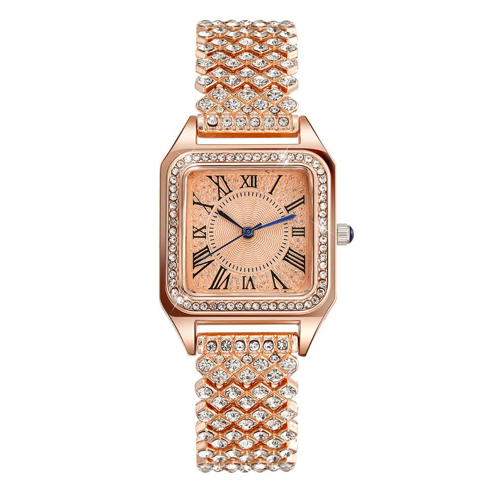 

Fashionable Ladies Watch With Stainless Steel Clasp Imitation Leather Strap StyleC