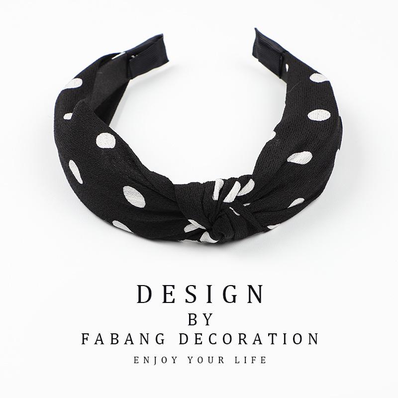 Korean Style Women's Striped Criss-Cross Bow Headband for Yoga & Face Washing