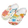 White Printed EVA Clogs Slippers Men Women Comfortable Breathable Slip On Casual Sandals Lightweight Soft Sole Summer Daily Wear