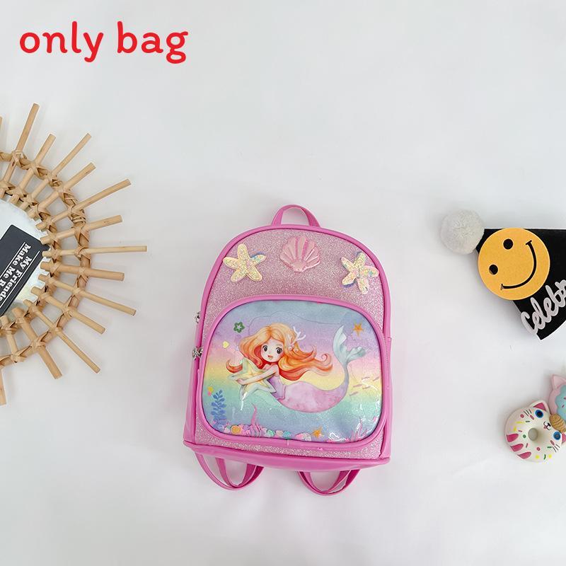 Cute Shell Starfish Decoration Mermaid Cartoon Pattern Backpack Children