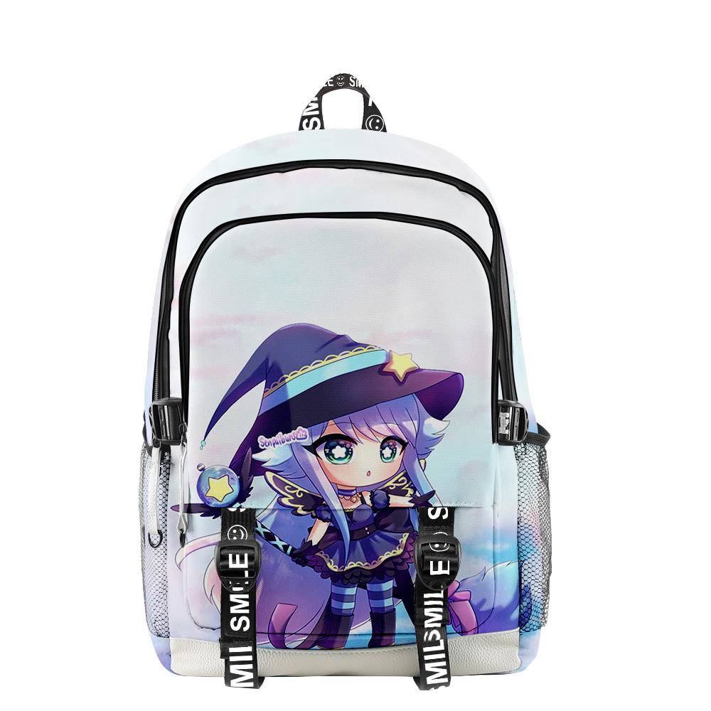 Sac à dos scolaire étudiant cool nouveauté de luxe Gacha Life impression 3D unisexe Oxford imperméable pour cahiers sacs à dos de voyage multifonctions
