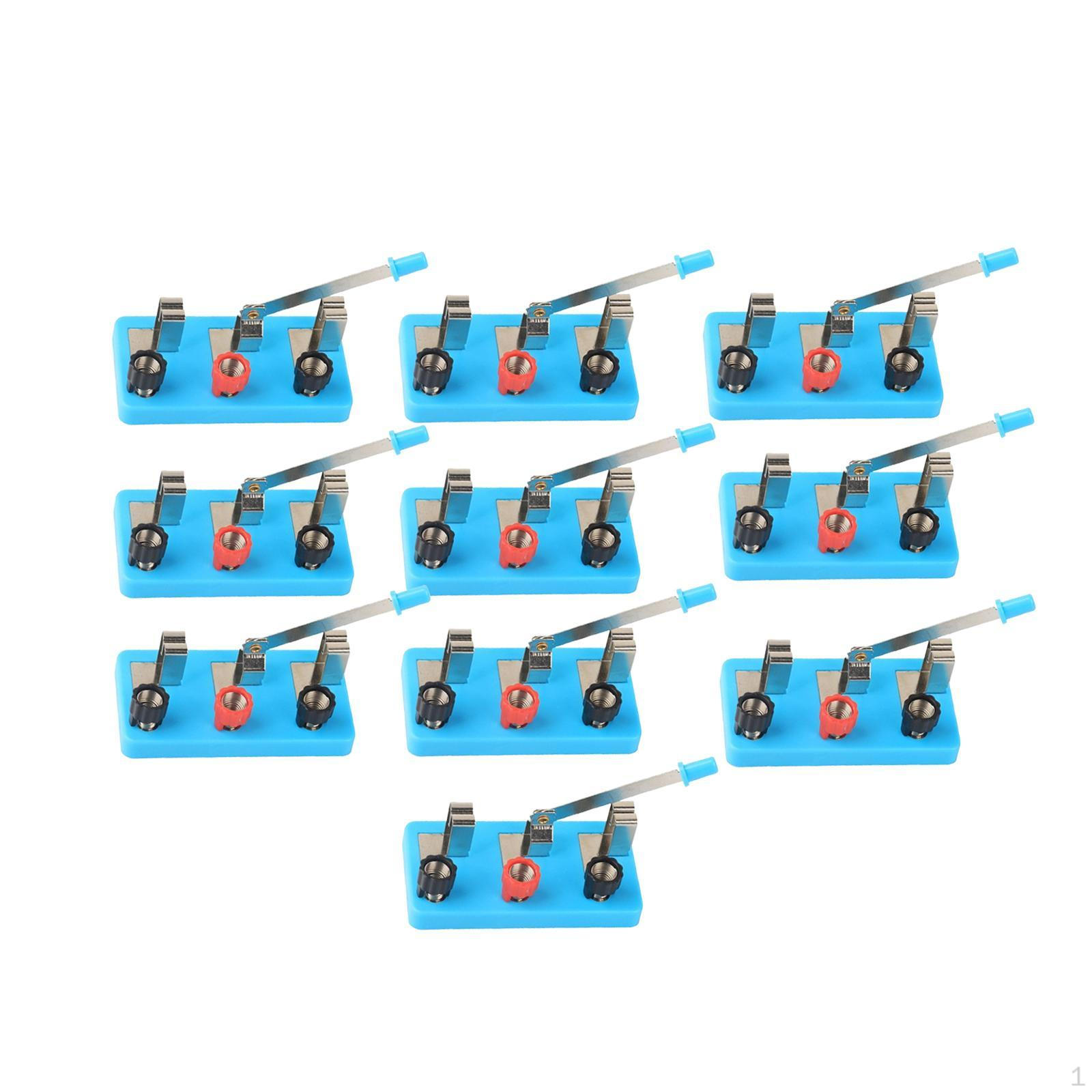 

10 Штук Однополюсний Двопозиційний Ножовий Вимикач Навчальний Студентський Видання Шкільний Електронний синій