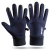 Black Winter Warm Full Fingers Waterproof Cycling Outdoor Sports Running Motorcycle Ski Touch Screen Fleece Gloves