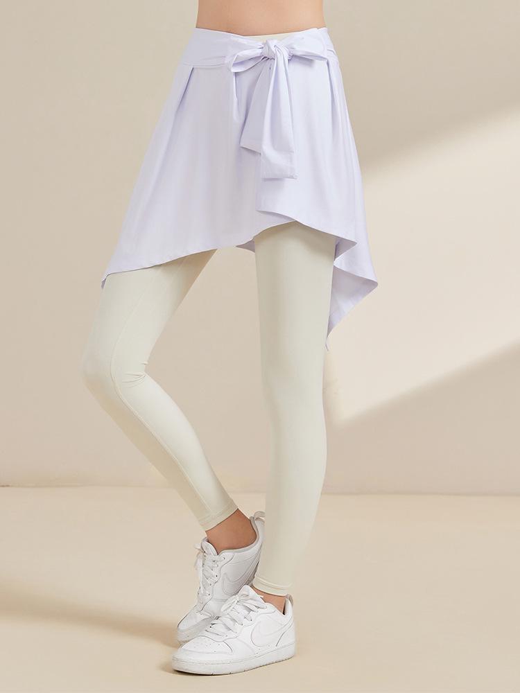 Tie-Up Wrap Dress: Anti-Exposure One-Piece for Yoga, Fitness, Dance, and Outerwear