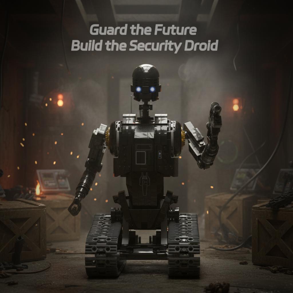 588Pcs Electric Remote Control Security Robot Moc Building Blocks Model Assembly Educational Toy Ornament Boy'S Birthday Gift