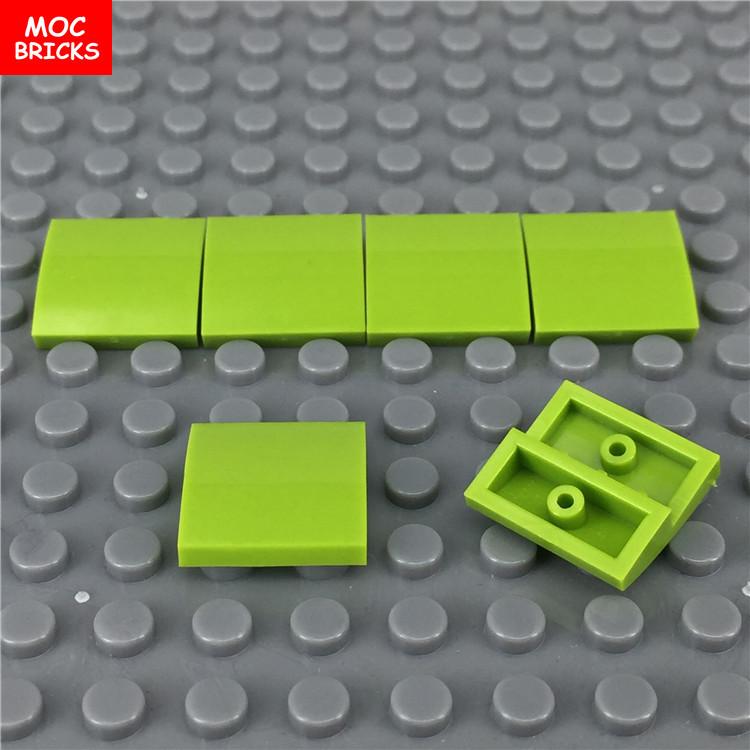 

50pcs/lot MOC Bricks 15068 Curved Slope Brick 2x2 White Red Black Apple green DO-IT-YOURSELF Educational Building Blocks Playthings kids gifts