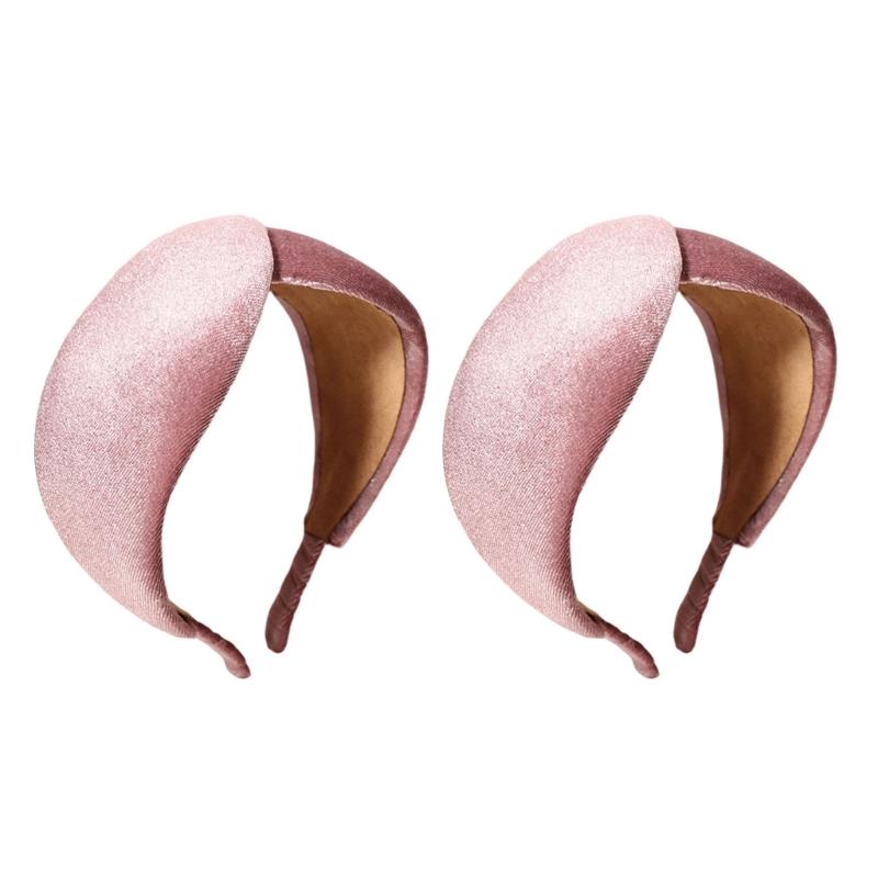 2Pcs Velvety Headbands Solid Color Elegant Style Hairband For Women And Girls Daily Wear Fashionable Accessory