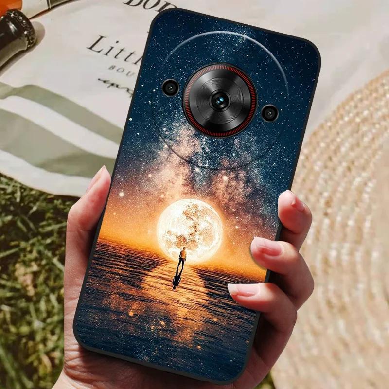 Per ZTE Blade A75 5G Custodia Cool Stampata Silicone TPU Morbida Cover per ZTE Blade A75 5G Custodie Nere Protettive Guscio Telefono A 75 5G