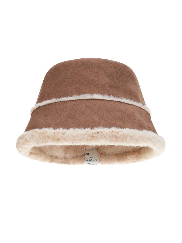 Olinkeompeulliteu Moon Suede Bonnet Hat (Brown)