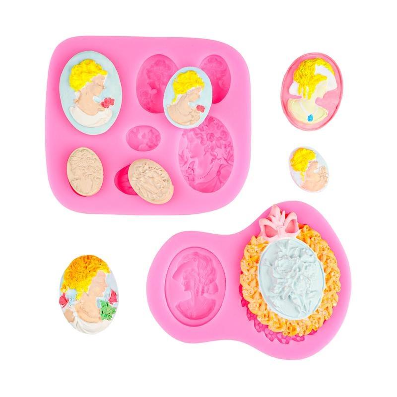 Cameo Collection Portrait Silicone Sugarcraft Mold Fondant Cake Decorating Tools