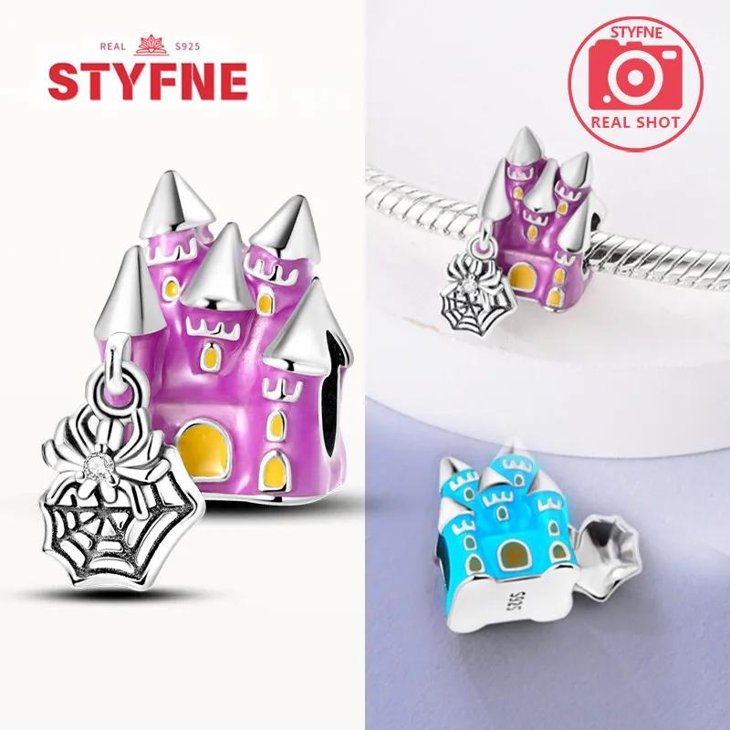 Copper Metal Halloween Dangle Witch Magic Girl Charm Bead Components Luminous Bead Components Compatible With Authentic Original Bracelet High