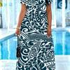 Tribal Print Long Dress, Women's Summer Beach Dress