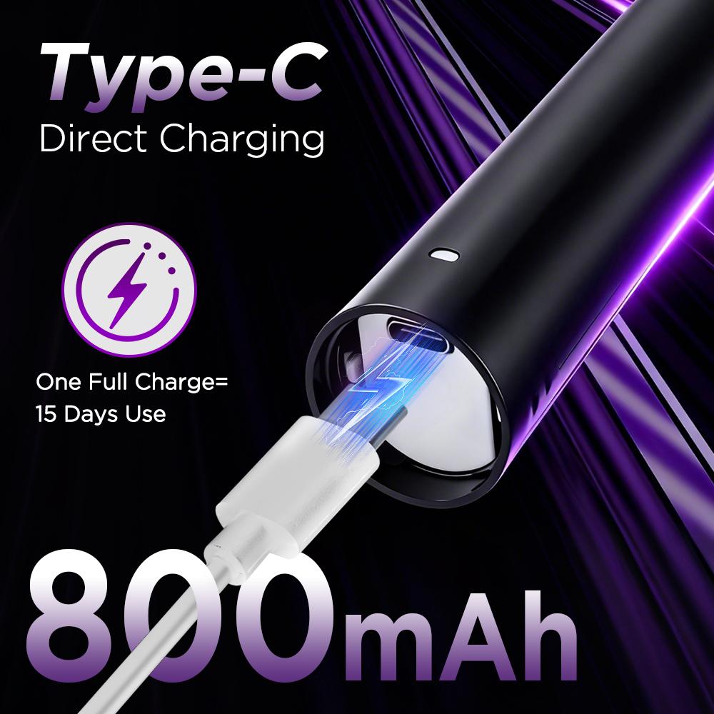 Rotating Electric Toothbrush for Adults 5 Cleaning Mode USB Rechargeable Sonic Toothbrush With 4pcs Replace Heads Smart Timer