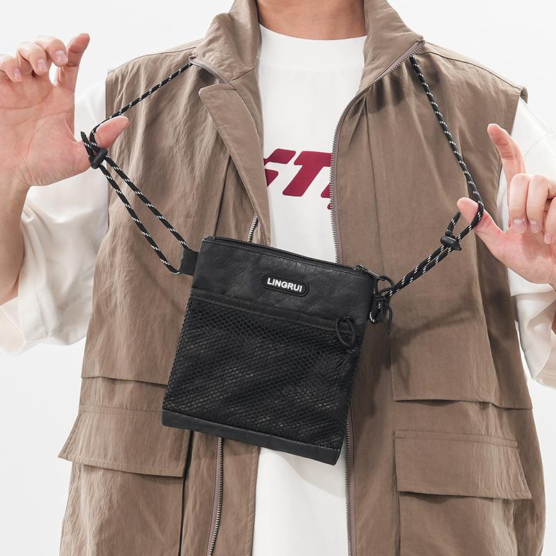 Sommer neue Mode trendig cool Werkzeugtasche Netztasche kleine quadratische Tasche Japanisch und Koreanisch einfach Handy Münztasche