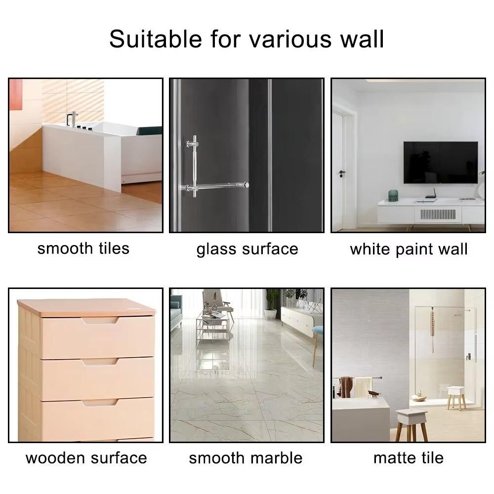 No Drilling Glass Door Handle Suction Cup Shower Handle  For Bathrooms Kitchens Bedrooms