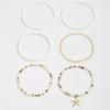 6pcs Multilayer Holiday Starfish Multi-layer Anklet Stretch Beach Jewelry New Anklet Set