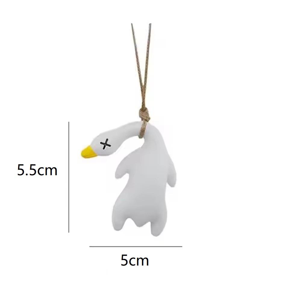 

Funny Color-Changing Roast Duck Pendant Uv Temperature-Sensing Color Change Car Mirror Pendant Cartoon Cute Auto Interior Decor