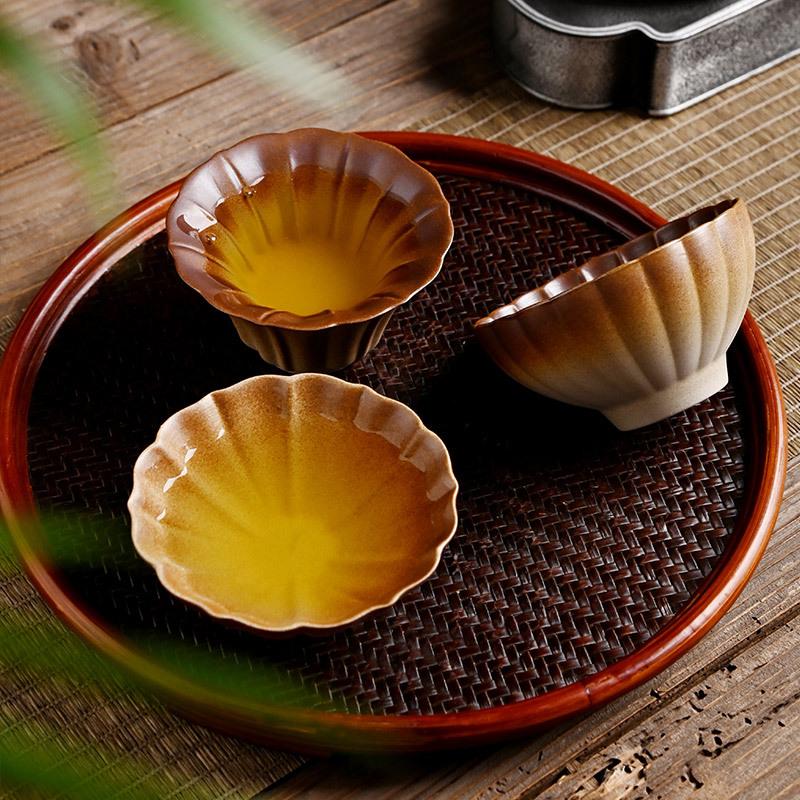 Firewood Glaze Tea Cup Kung Fu Ceramic Master Cup Household Tea Cup Single Cup Personal Exquisite Live Stream Accompanying Gift