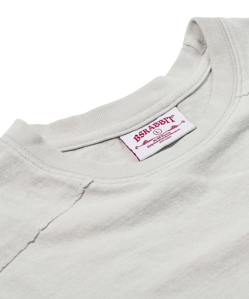 Bieseulaebis Laser Logo Washed Long Sleeve T-Shirt Ivory