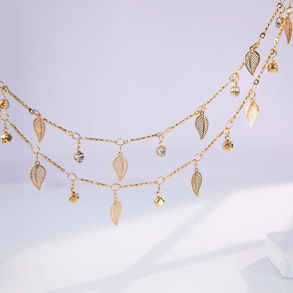 1Meter Colorful Metal Peach Heart Charms Chain Crystal Beads Pendants Copper Chains Women Jewelry Making DIY Necklaces Bracelets