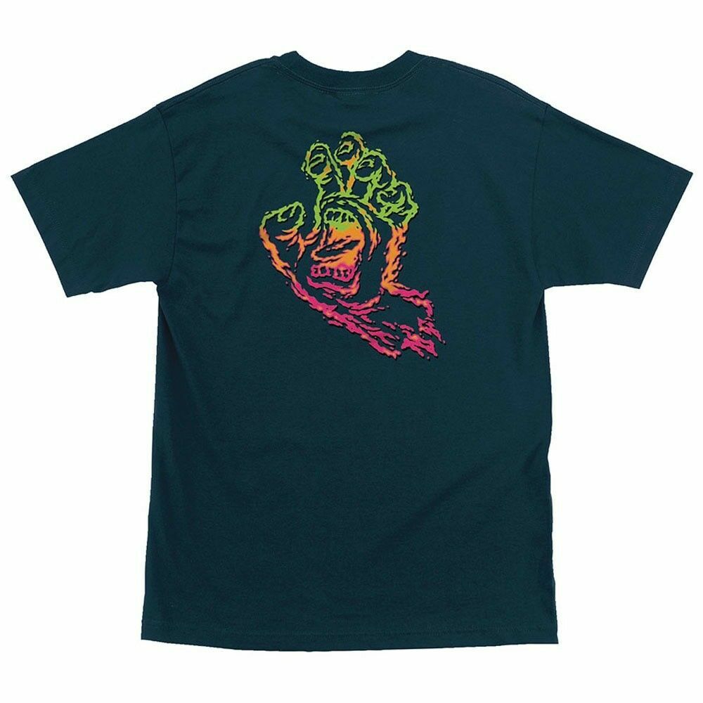 Santa Cruz THROWDOWN SCREAMING HAND Футболка для скейтборда HARBOR BLUE S разноцветный