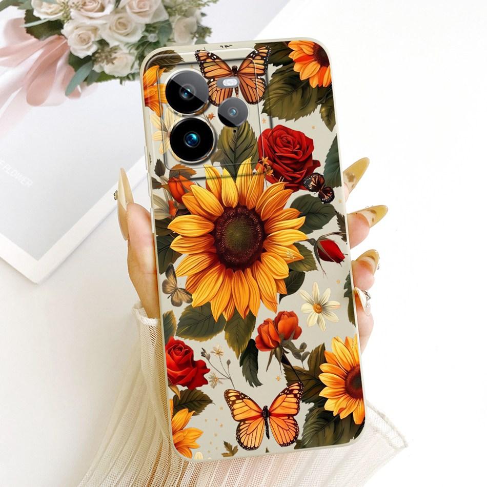For Realme GT 7 Pro Cute Cat Flower Cartoon Phone Case For Realme GT7 Pro RMX5010 Shockproof Soft Silicone Covers Bumpers